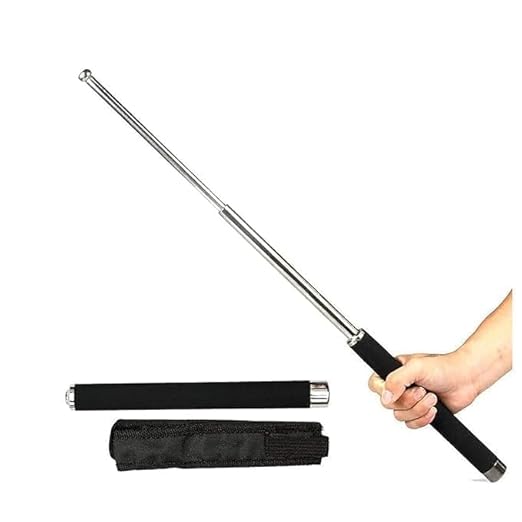 Stainless Steel Foldable Pointer Compact Magical Stick, Extendable with Comfortable Grip & Hiking, Extendable with Non-Slip Grip (Pack of 1)